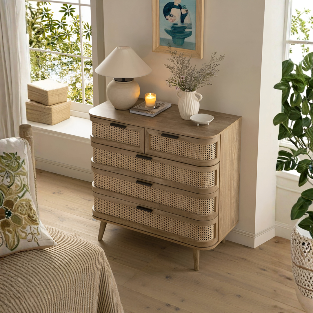 BRAID Vintage Rattan Chest Of Drawer