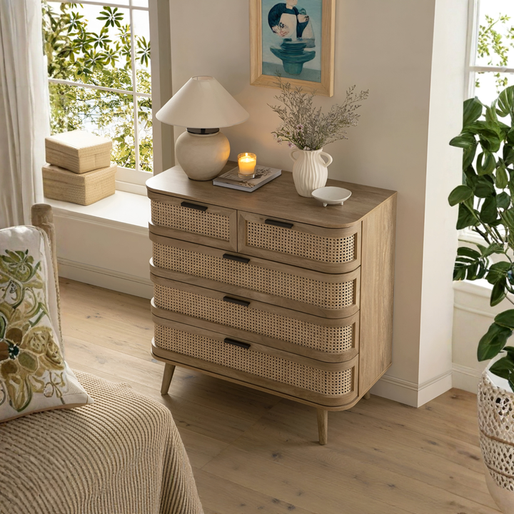BRAID Vintage Rattan Chest Of Drawer