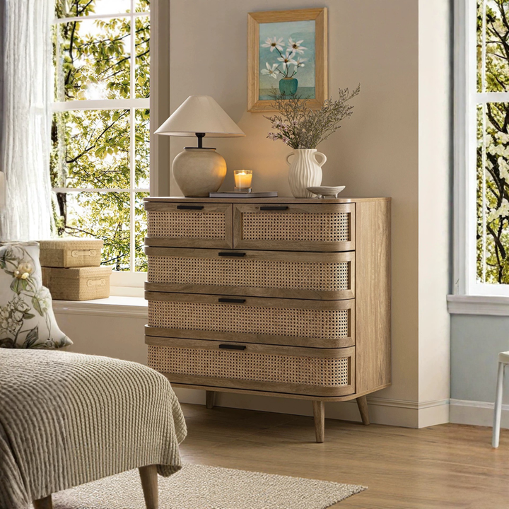 BRAID Vintage Rattan Chest Of Drawer