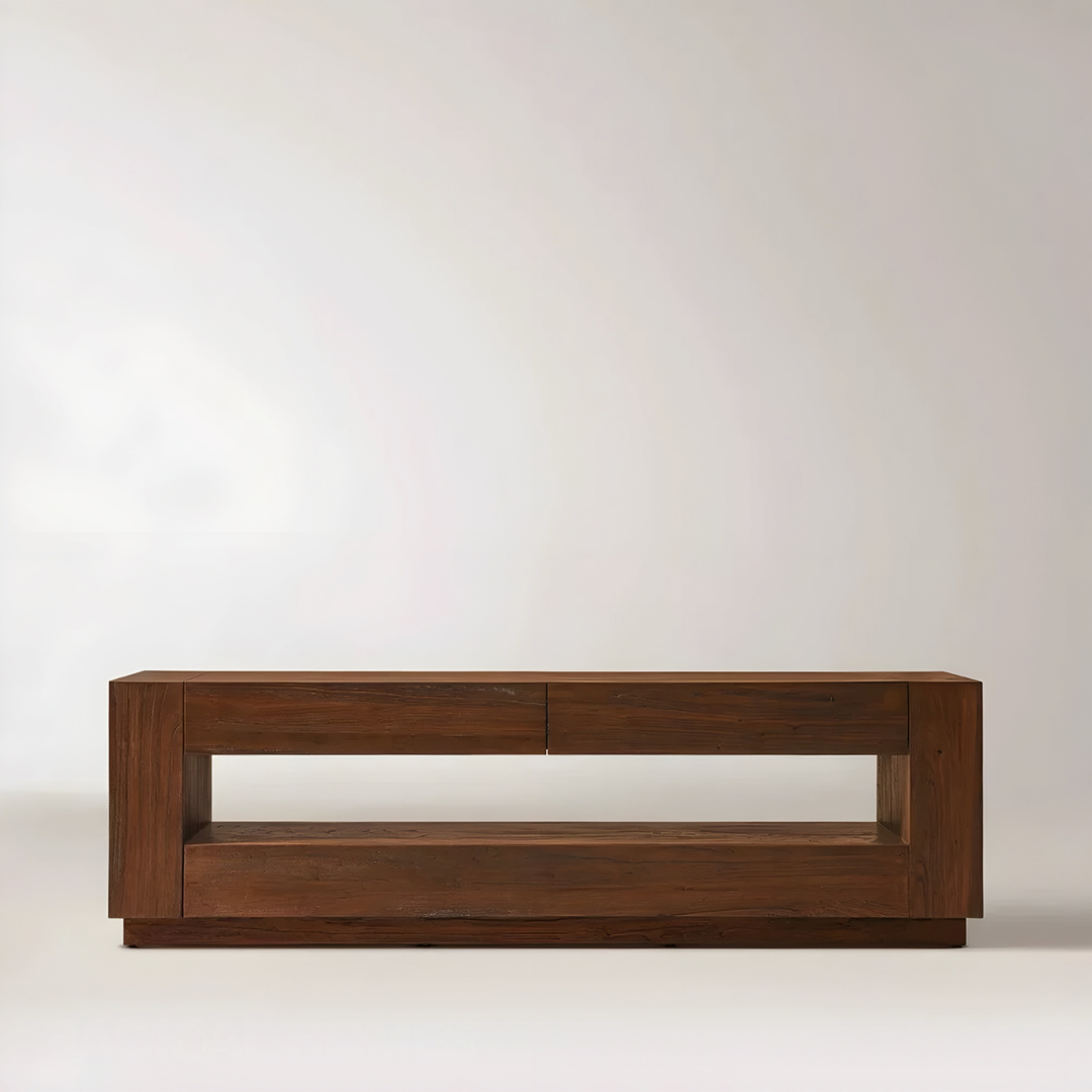 TIMBERHAVEN Rustic Solid Wood TV Console