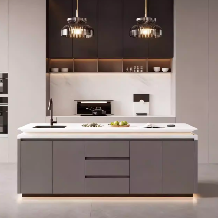 SORALI Modern Marble Kitchen Island