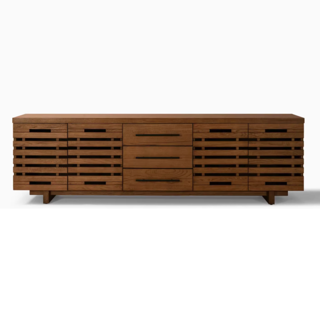 FLUTERA Modern Solid Wood TV Cabinet - Cassa Haus Singapore