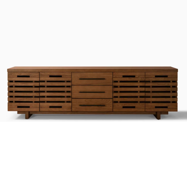 FLUTERA Modern Solid Wood TV Cabinet - Cassa Haus Singapore