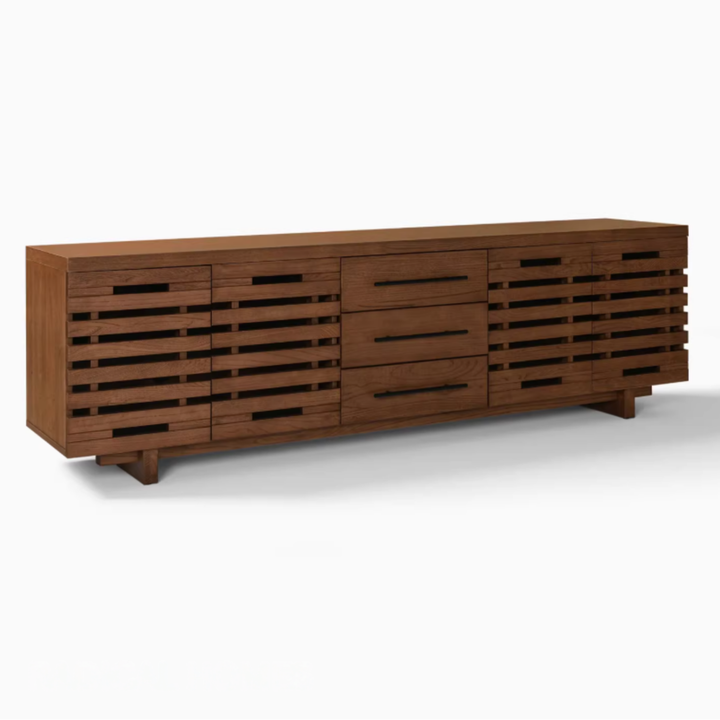 FLUTERA Modern Solid Wood TV Cabinet - Cassa Haus Singapore