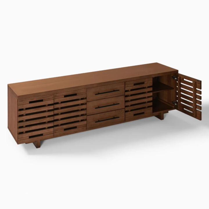 FLUTERA Modern Solid Wood TV Cabinet - Cassa Haus Singapore