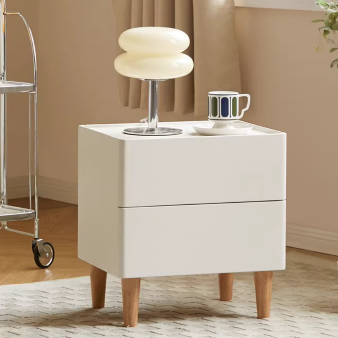 CEVORA Modern Solid Wood Bedside Table