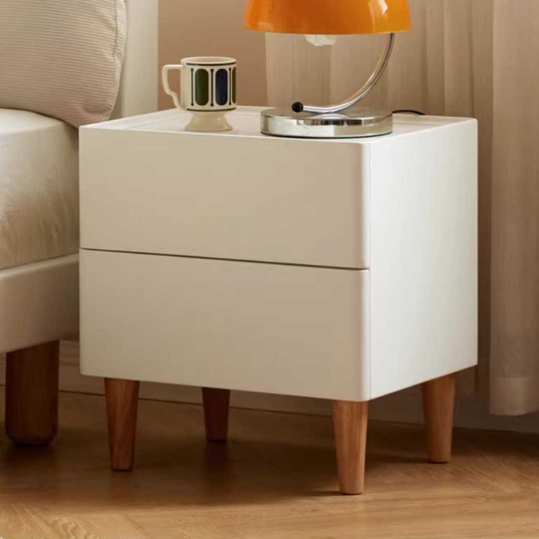 CEVORA Modern Solid Wood Bedside Table