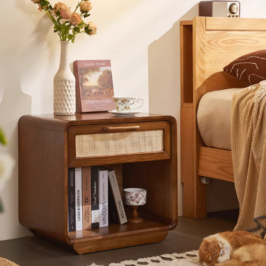 TAVIRA Rattan Bedside Table - Cassa Haus Singapore