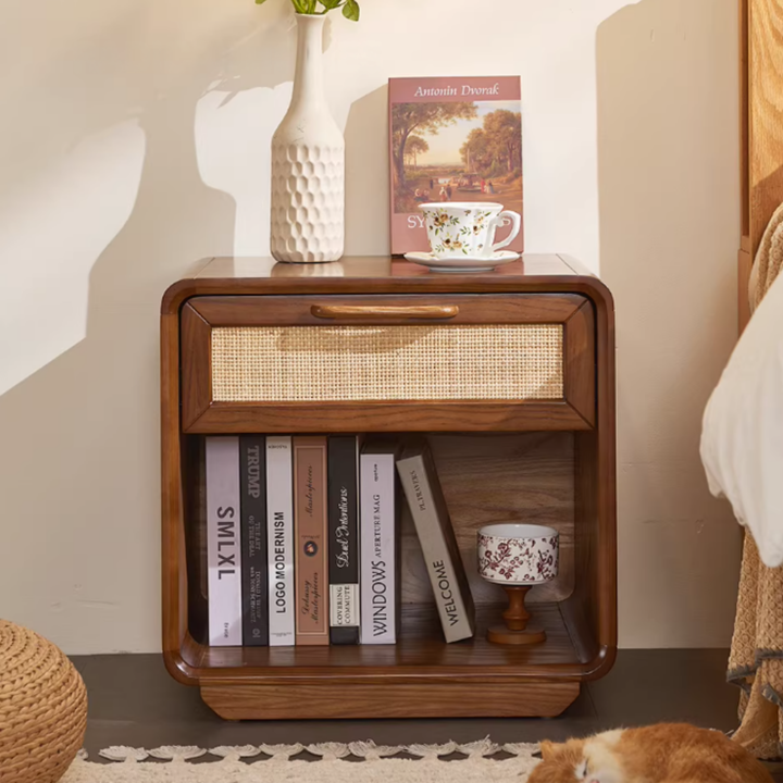 TAVIRA Rattan Bedside Table