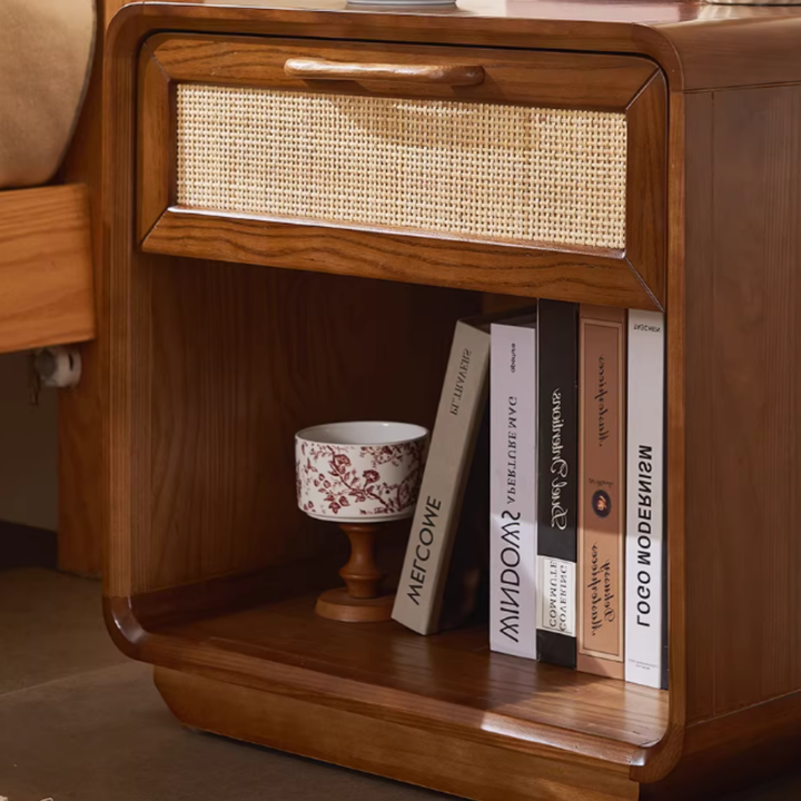 TAVIRA Rattan Bedside Table