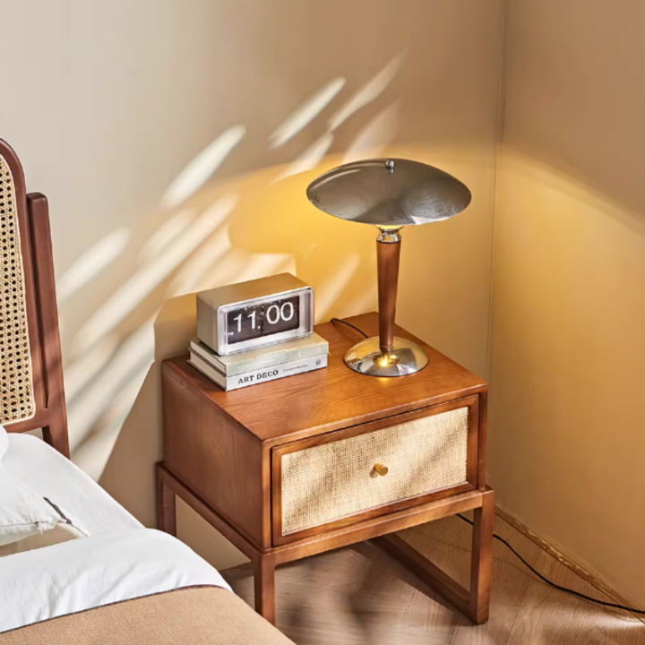 NUVORA Rattan Bedside Table