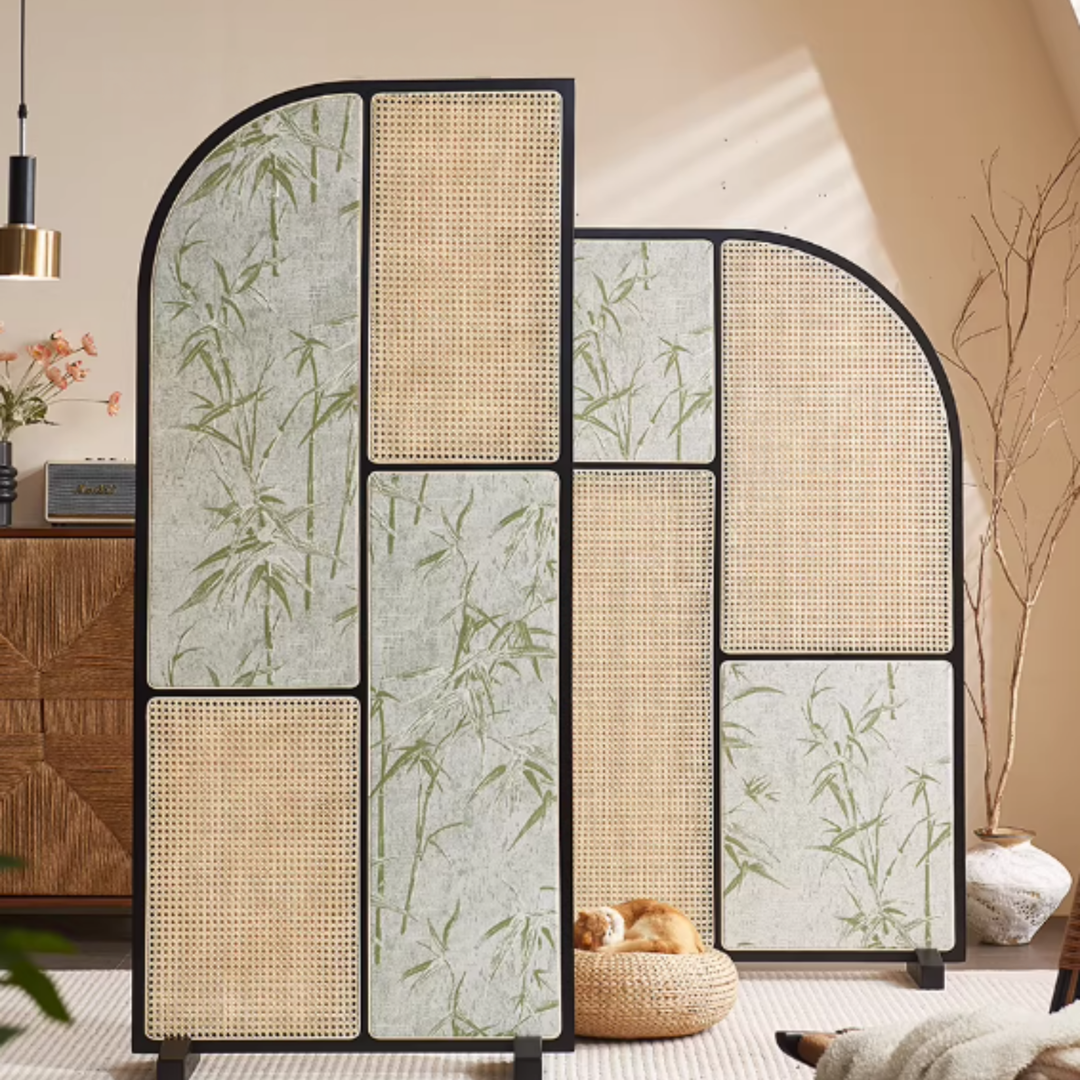 DRAYCOTT Japandi Rattan Room Divider