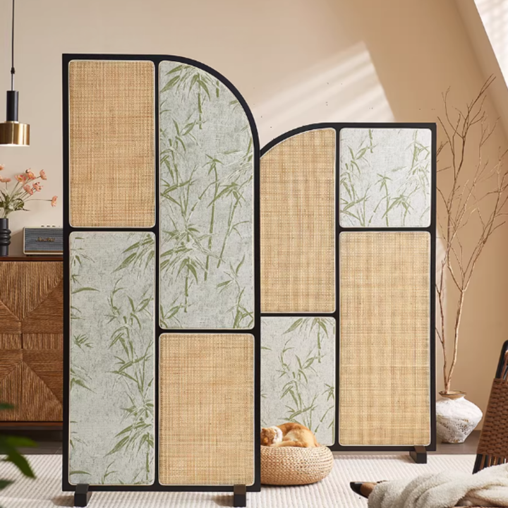 DRAYCOTT Japandi Rattan Room Divider