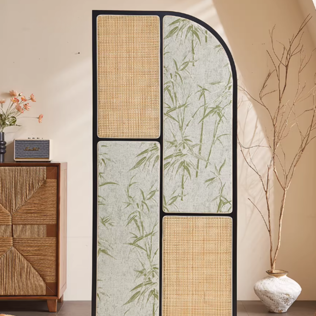 DRAYCOTT Japandi Rattan Room Divider