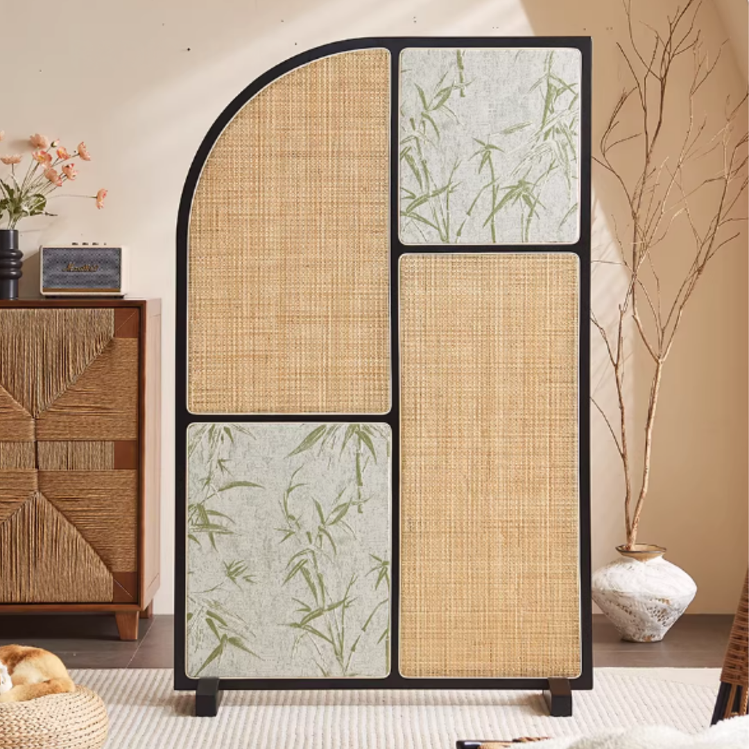 DRAYCOTT Japandi Rattan Room Divider