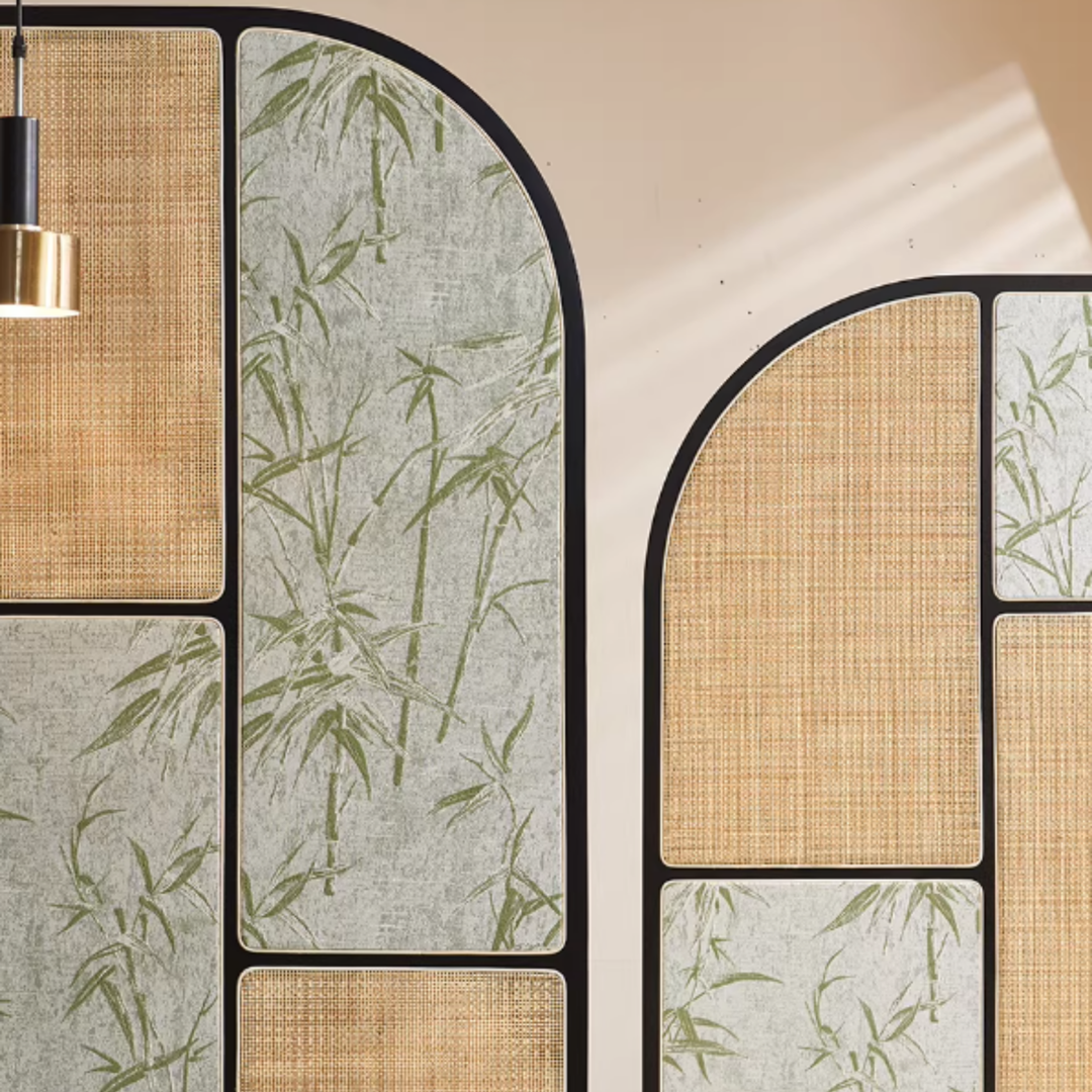 DRAYCOTT Japandi Rattan Room Divider