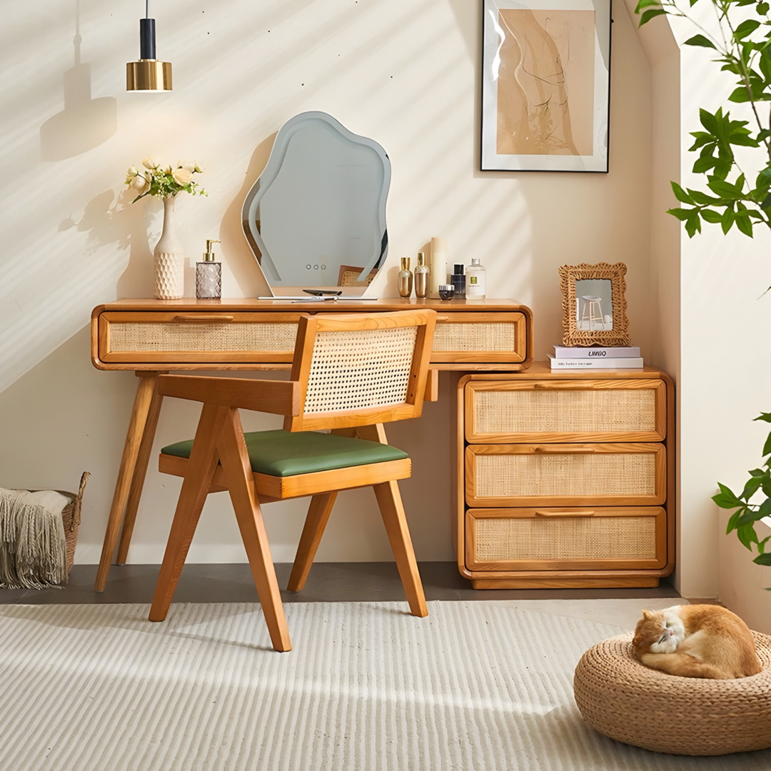 RAVENNE Rustic Solid Wood Vanity Table - Cassa Haus Singapore