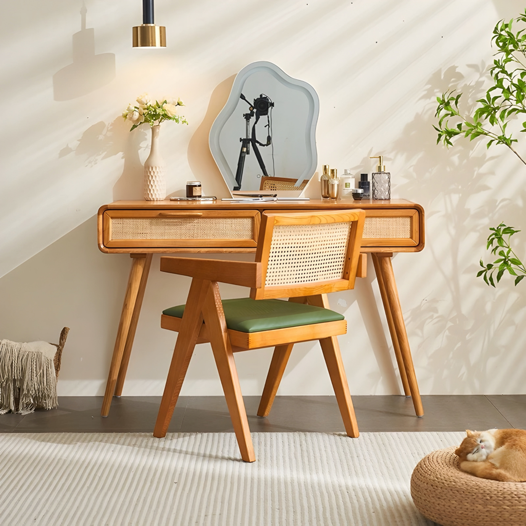 RAVENNE Rustic Solid Wood Vanity Table - Cassa Haus Singapore