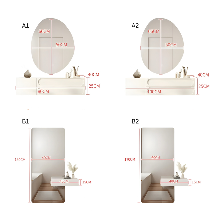 NIVELLE Modern Floating Vanity Table