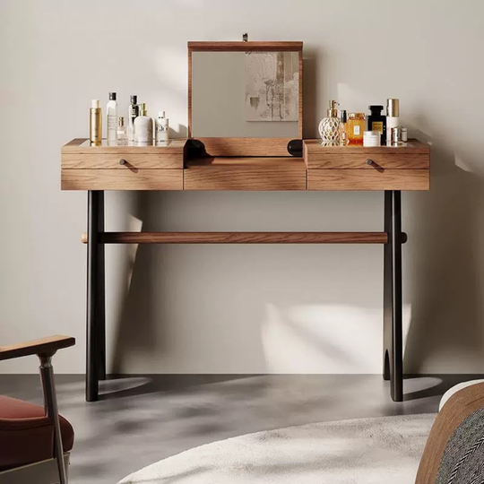 ELQAREN Modern Solid Wood Vanity Table - Cassa Haus Singapore