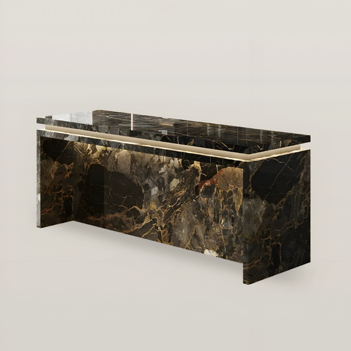 VESTRAVO Modern Sintered Stone Island Bar Table
