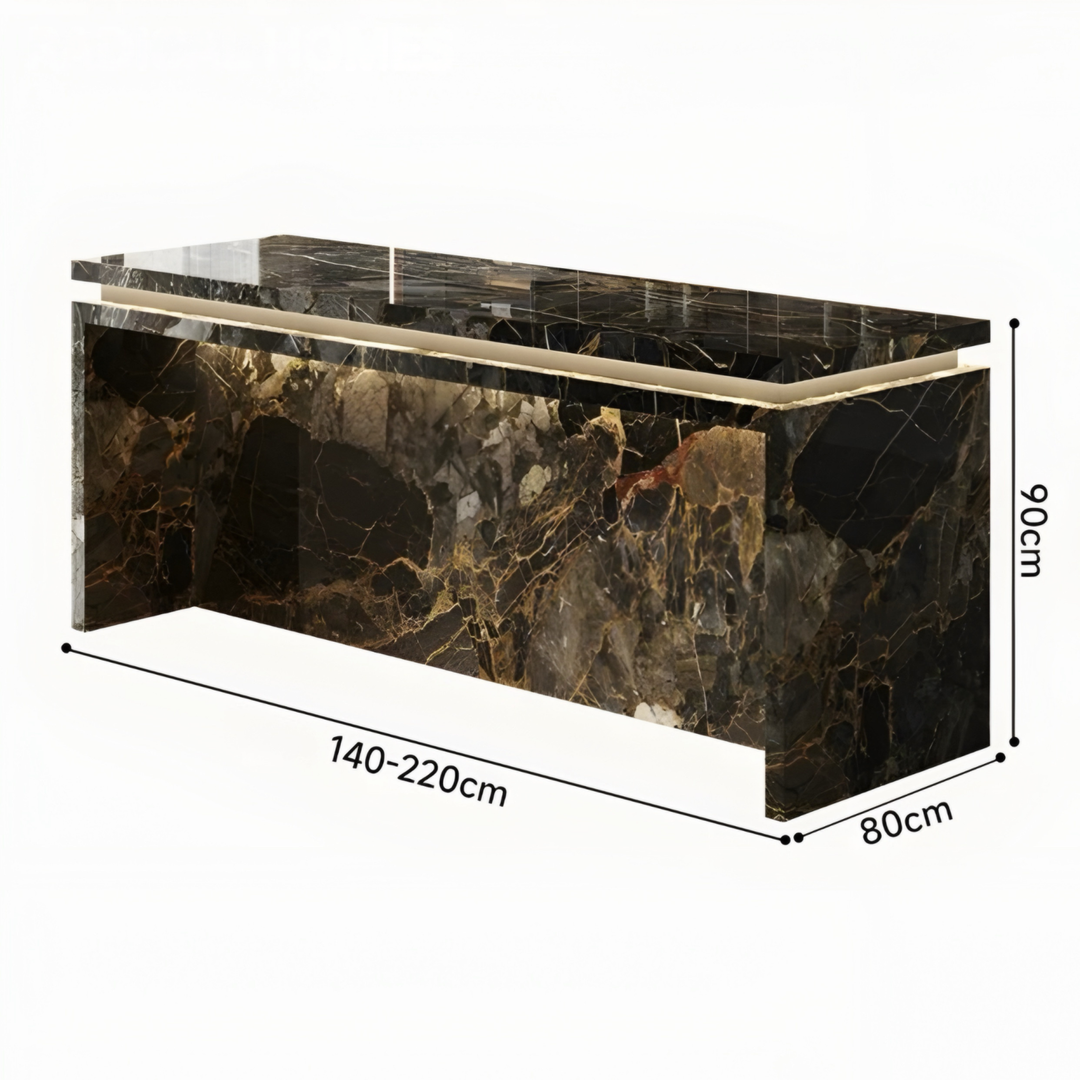 VESTRAVO Modern Sintered Stone Island Bar Table