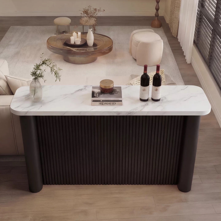 ELCAVARO Modern Sintered Stone Bar Table