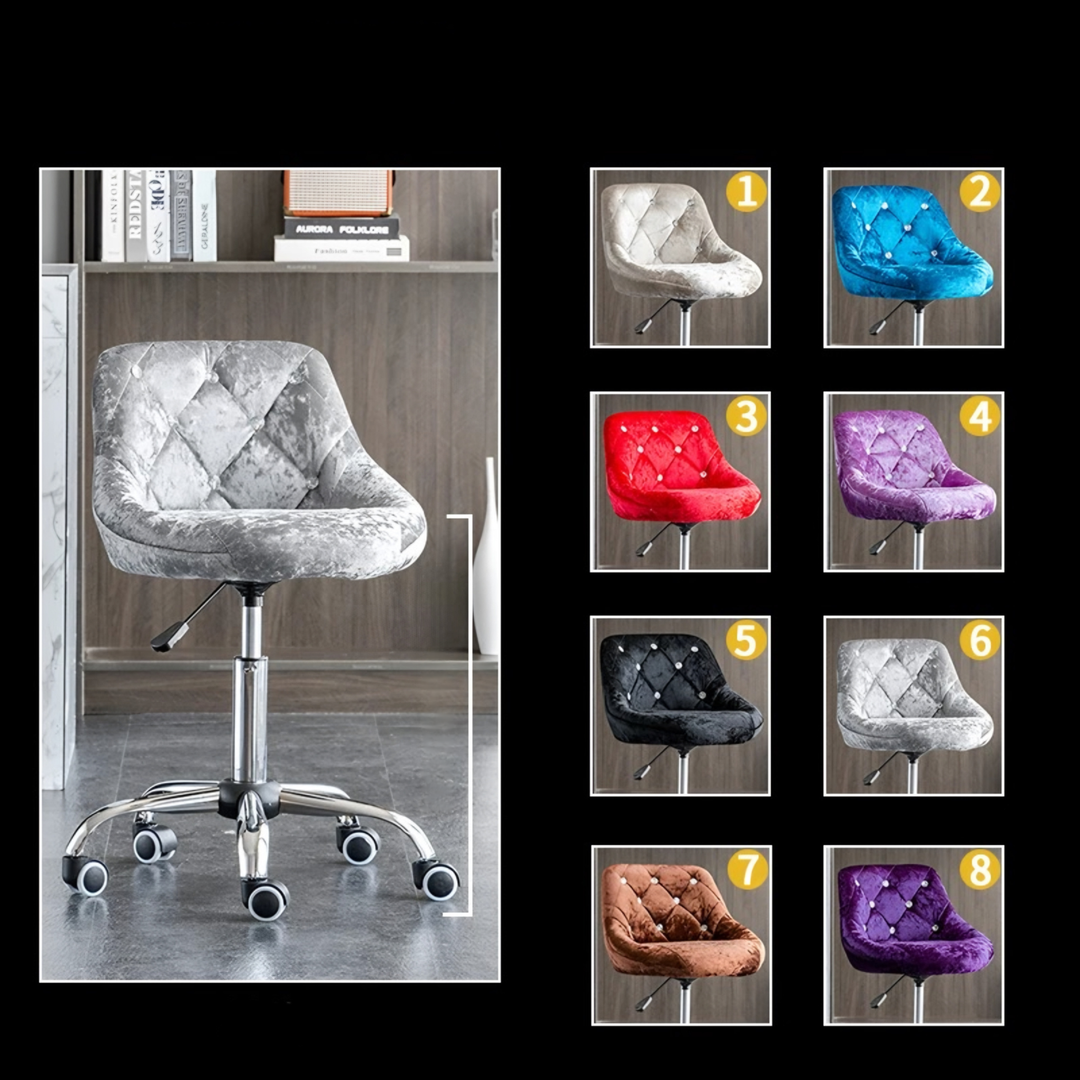 ELVORA Modern Velvet Bar Stool