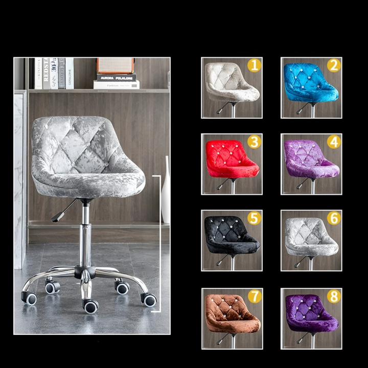 ELVORA Modern Velvet Bar Stool