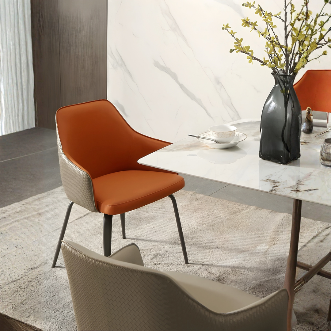 FLORENTIA Modern Leather Dining Armchair