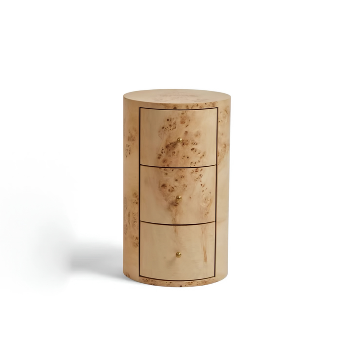CYRANO Mappa Burl Bedside Table - Cassa Haus Singapore