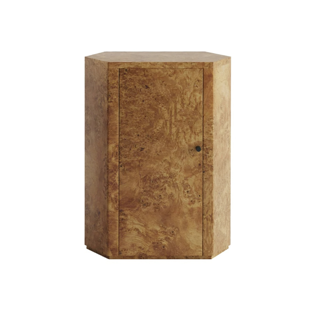ESVARO Mappa Burl Bedside Table