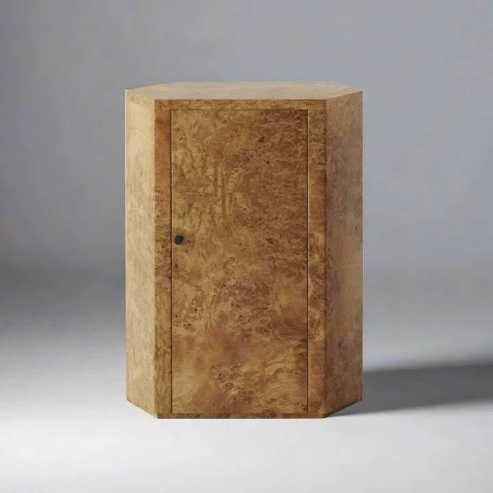 ESVARO Mappa Burl Bedside Table