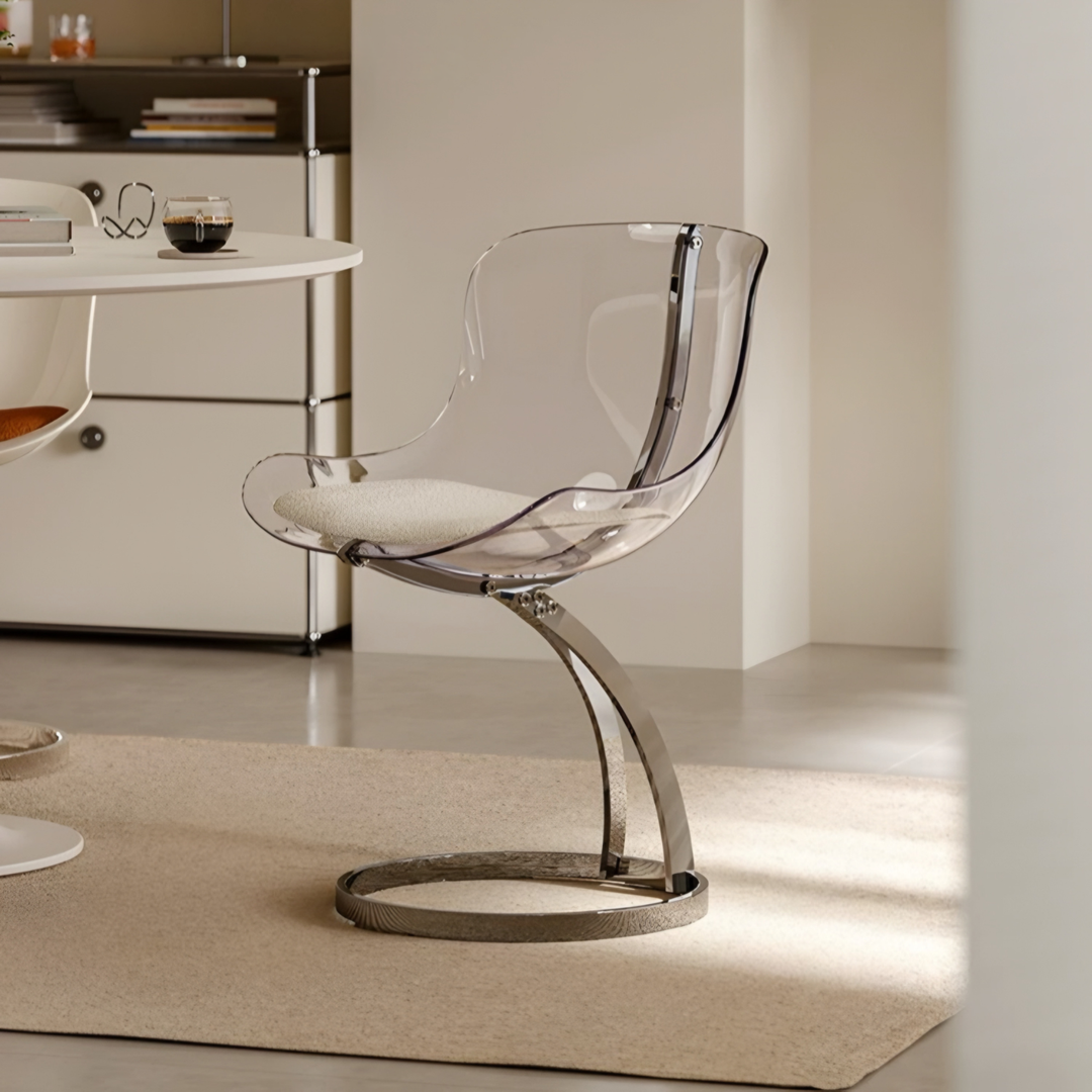 LYSANDRA Modern Acrylic Floating Dining Chair