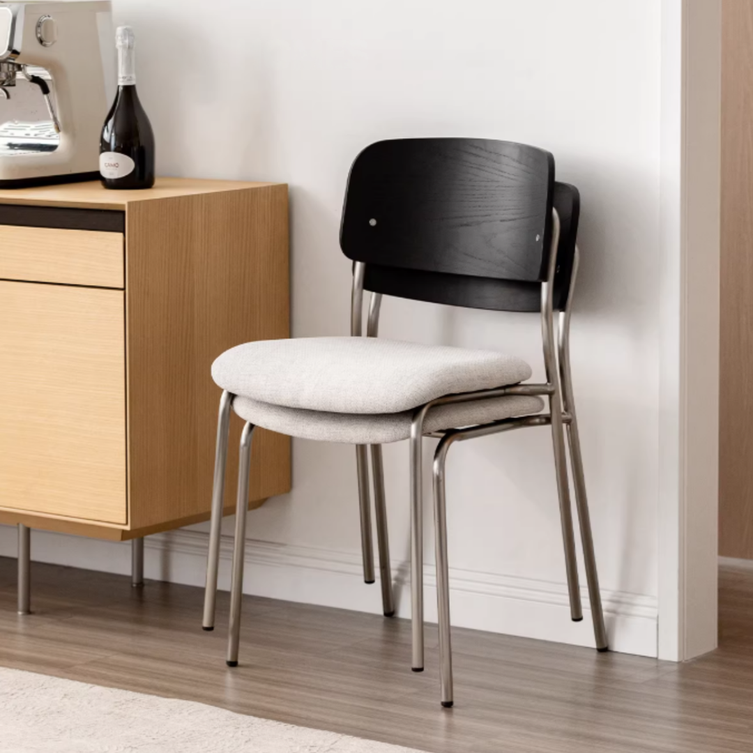 ELARA Japandi Fabric Dining Chair
