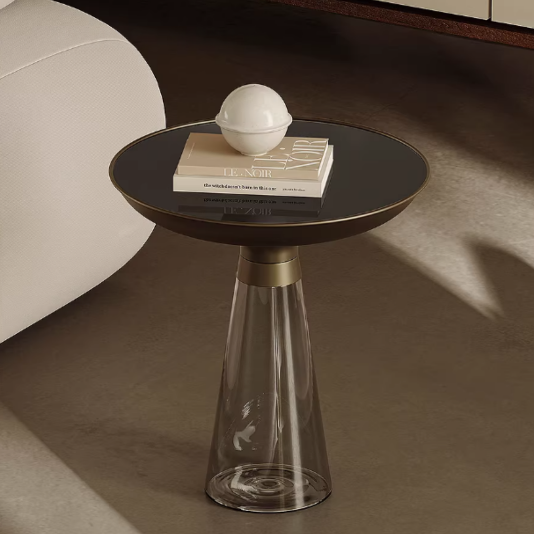VELORA Modern Glass Side Table