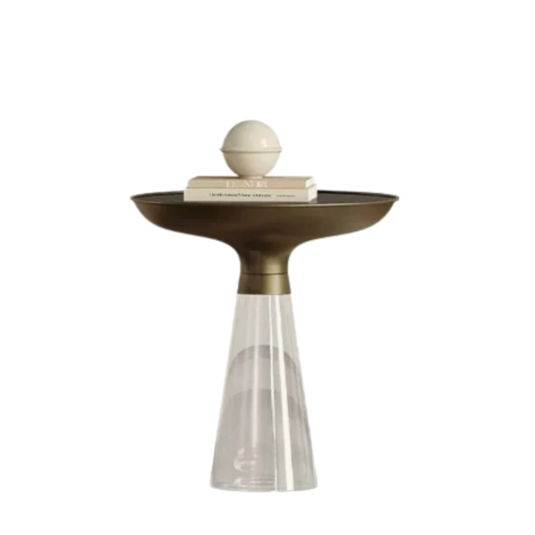 VELORA Modern Glass Side Table