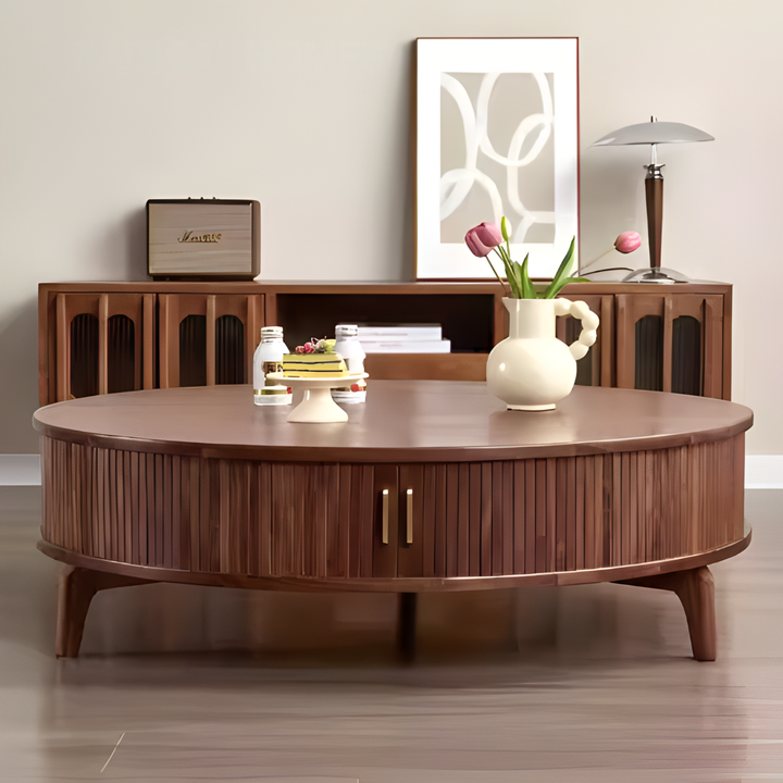 ORIN Modern Solid Wood Round Coffee Table