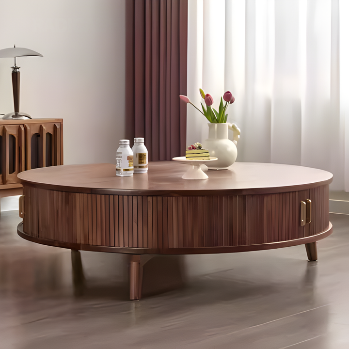 ORIN Modern Solid Wood Round Coffee Table