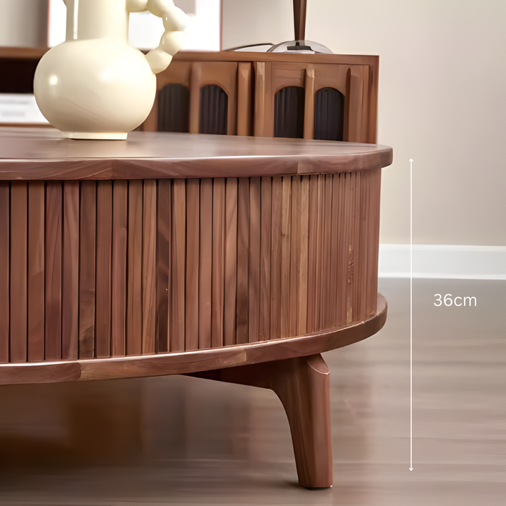 ORIN Modern Solid Wood Round Coffee Table