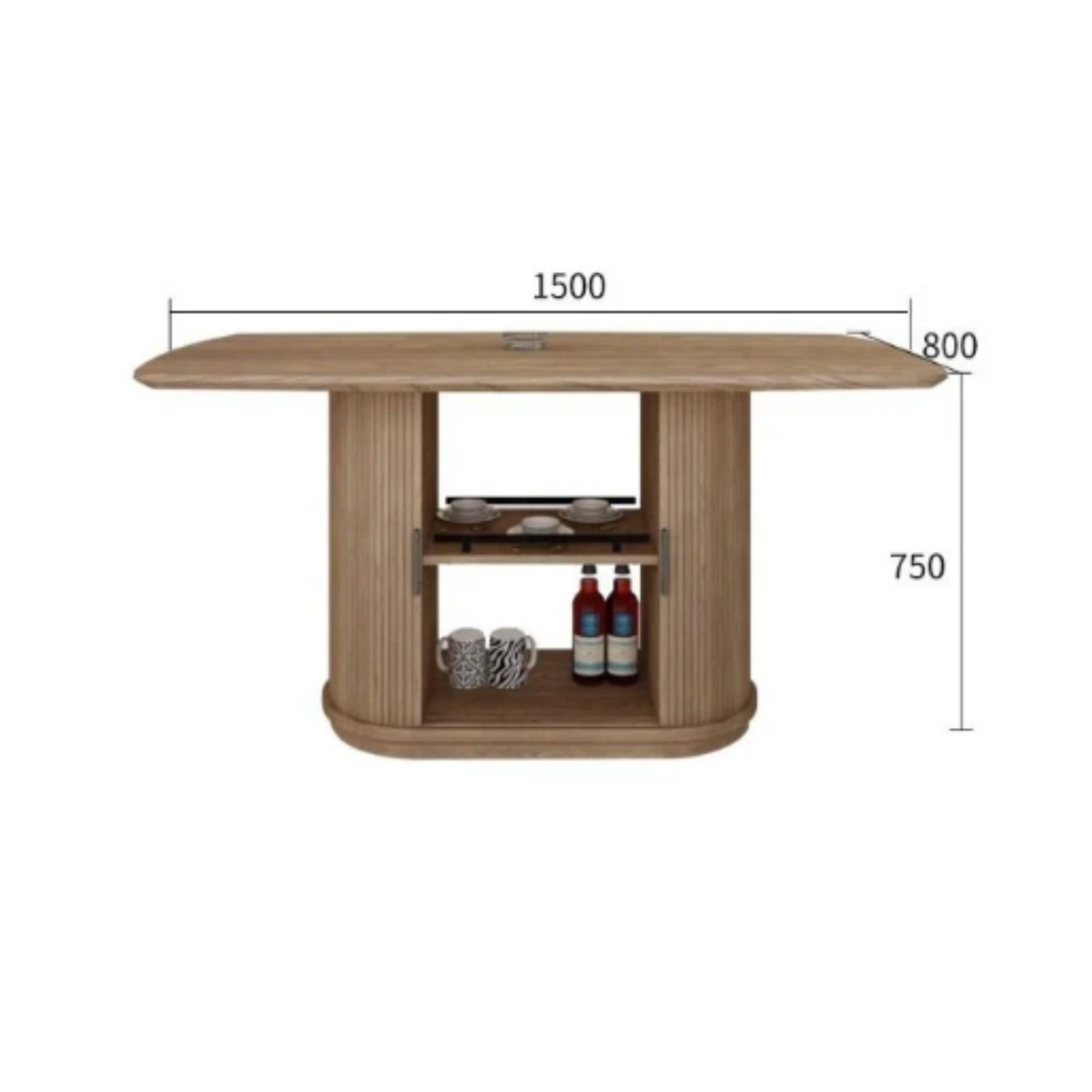 TAMBOUR Modern Solid Wood Dining Table