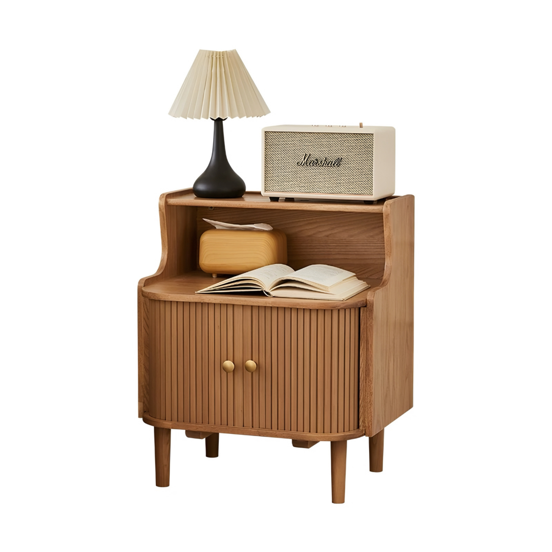AVELIN Modern Solid Wood Bedside Table