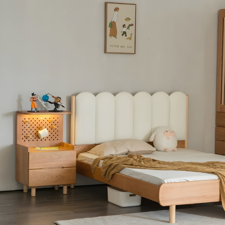 NOLEN Japandi Solid Wood Bedside Table