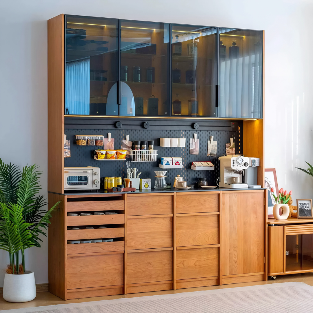 CHERQIN Modern Solid Wood Full Height Sideboard
