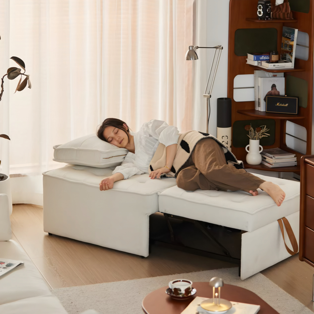 NESTHARE Modern Leather Sofa Bed