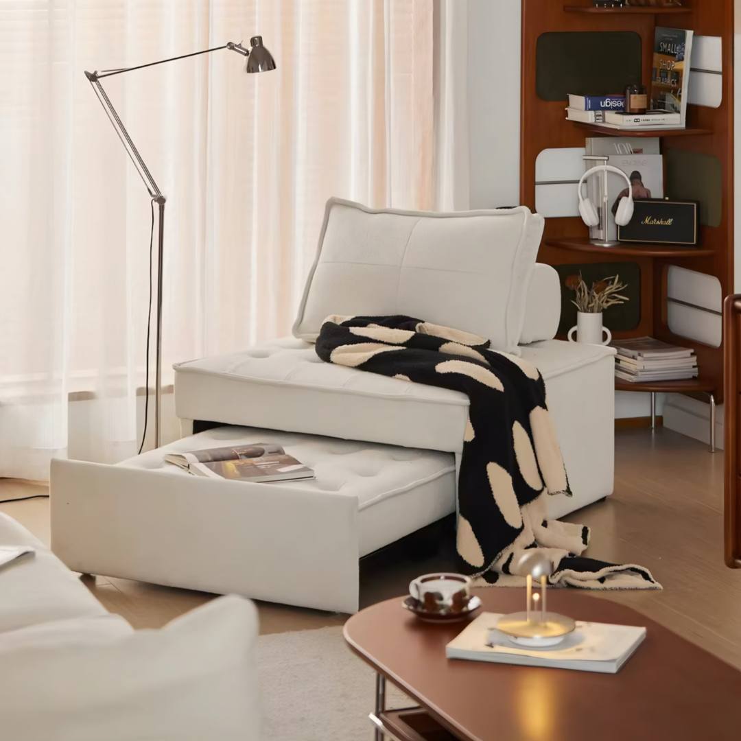 NESTHARE Modern Leather Sofa Bed