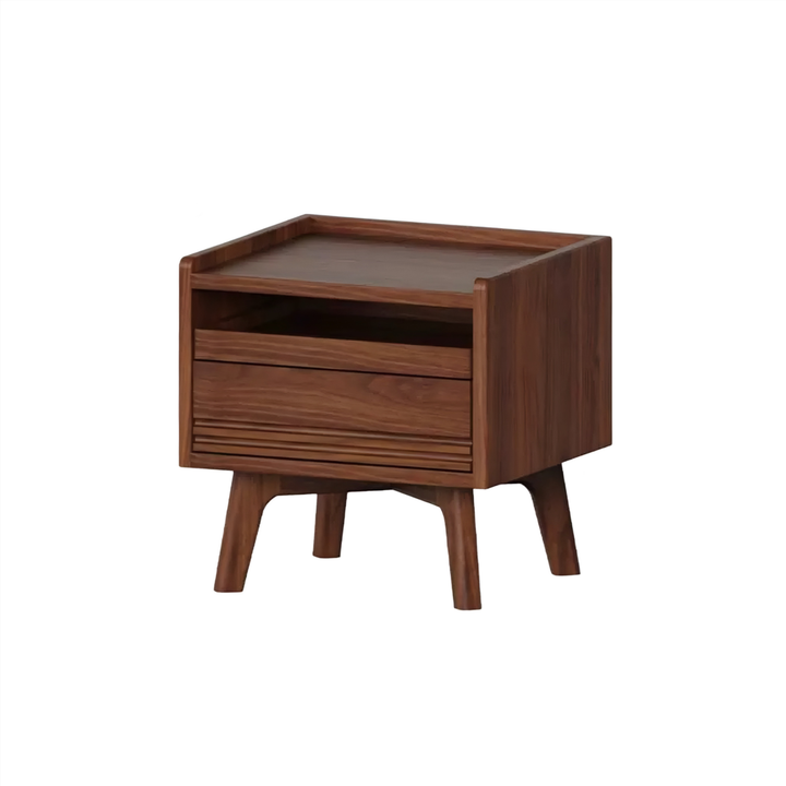 ROVEN Rustic Solid Wood Bedside Table