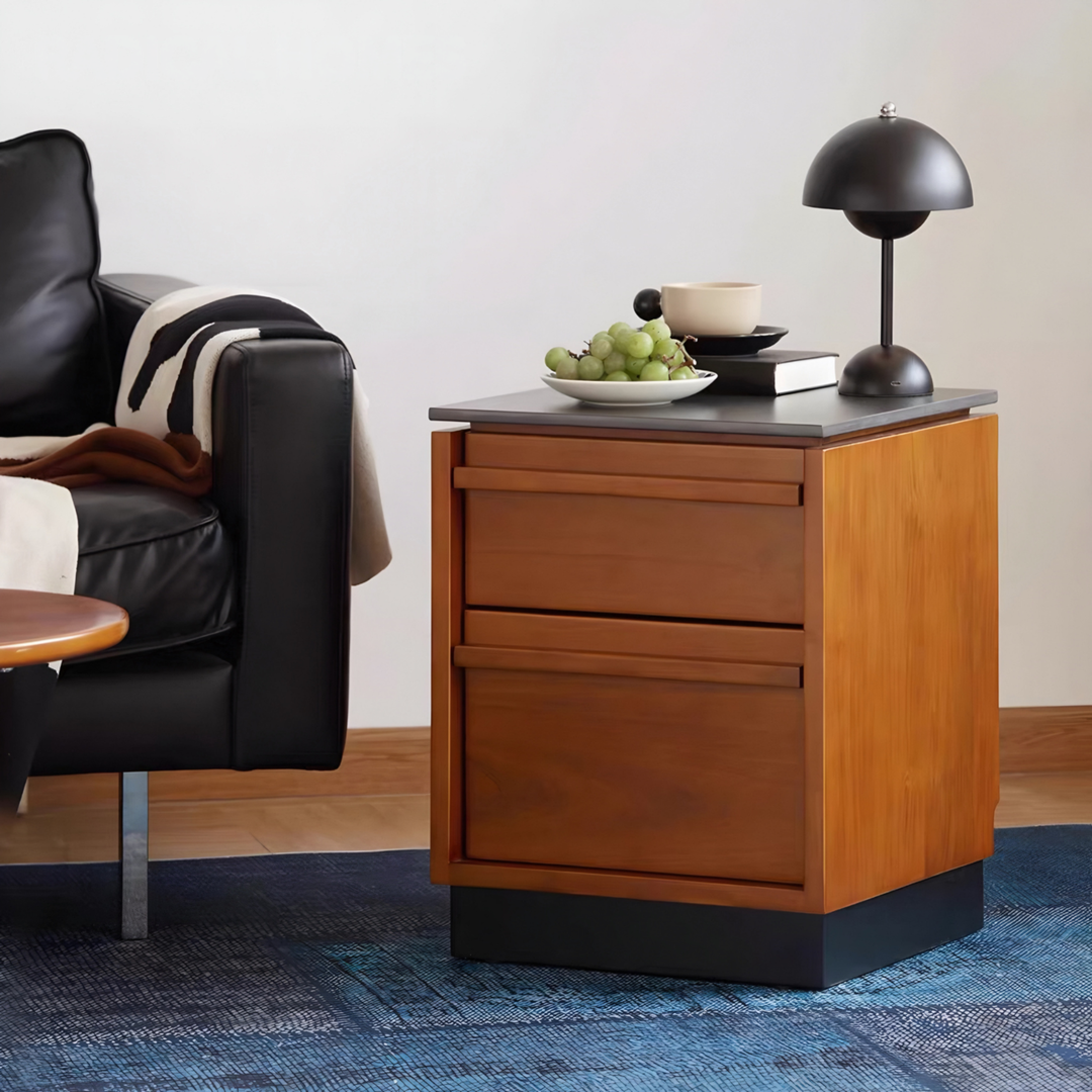 LORIENZA Modern Solid Wood Side Table