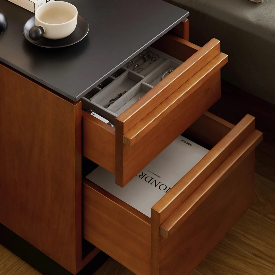 LORIENZA Modern Solid Wood Side Table