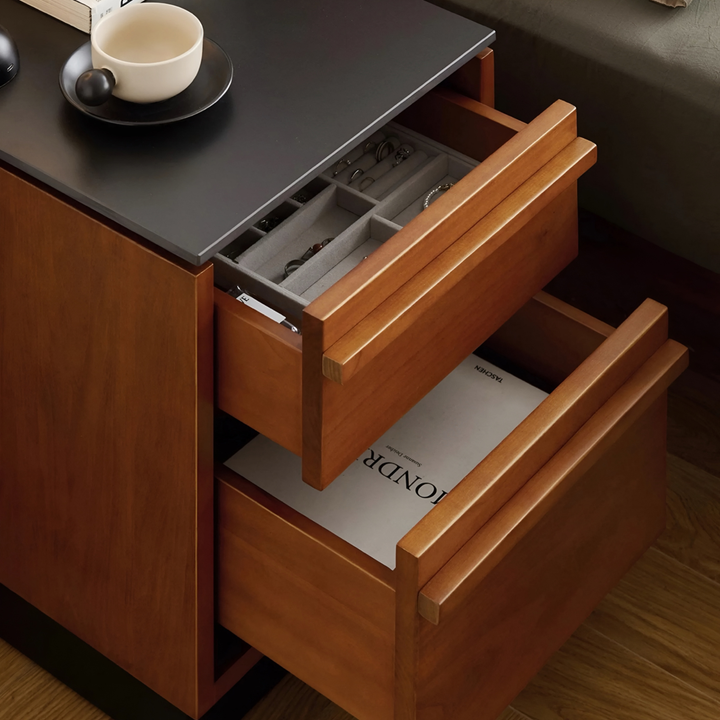 LORIENZA Modern Solid Wood Side Table